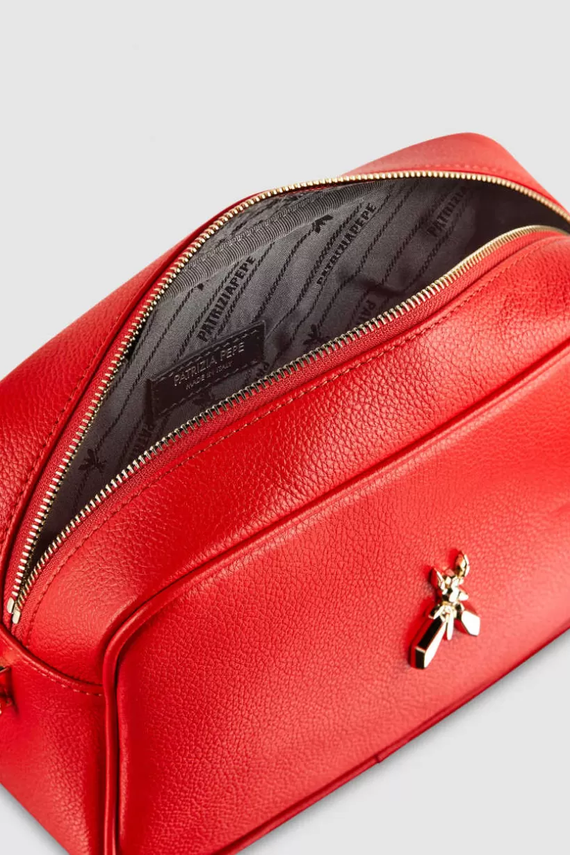 Fly skórzana torba typu Camera bag z łańcuszkiem^Patrizia Pepe Sale