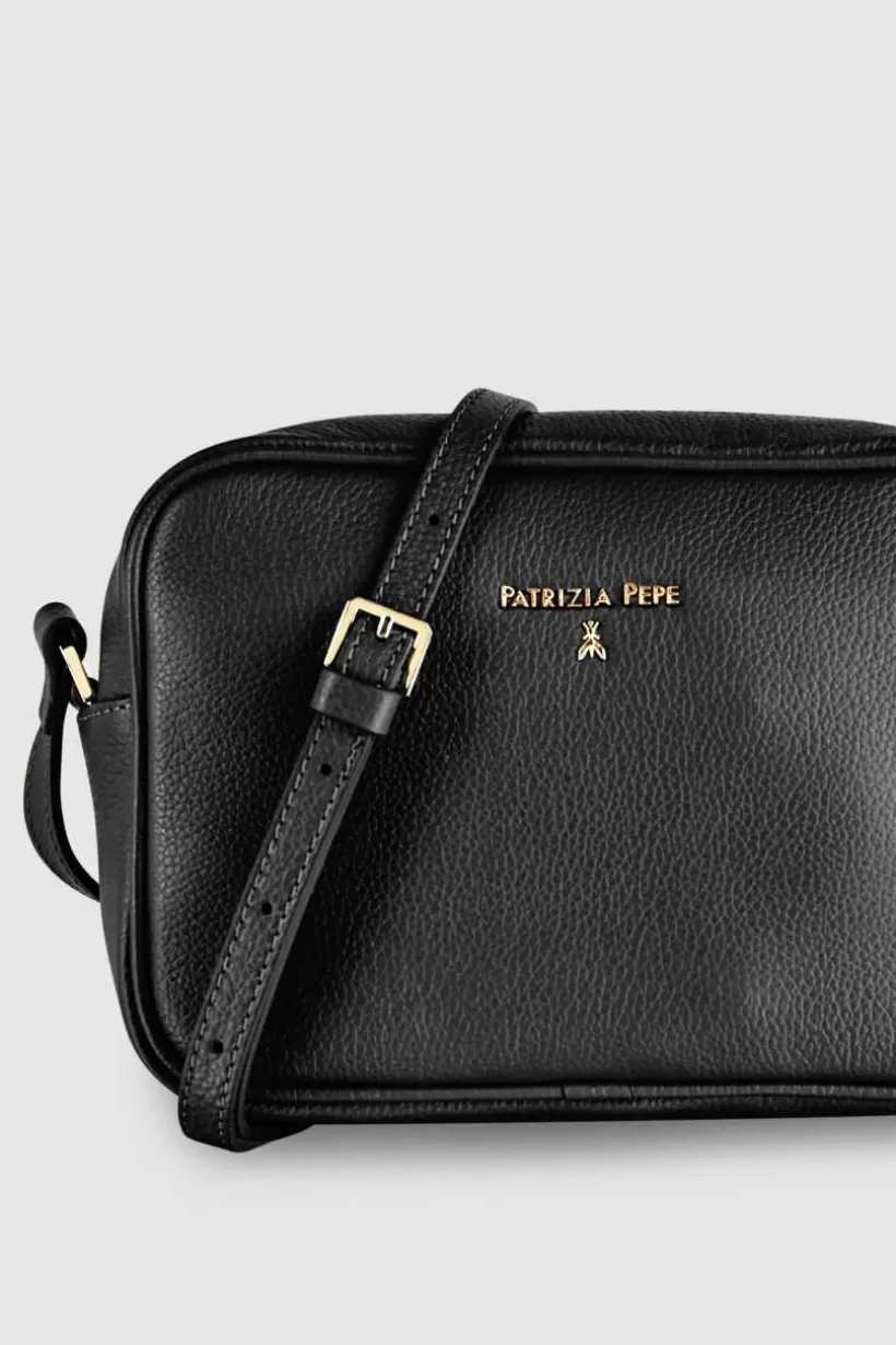 Fly skórzana torba typu Camera bag z wewnętrzną kieszenią^Patrizia Pepe Shop