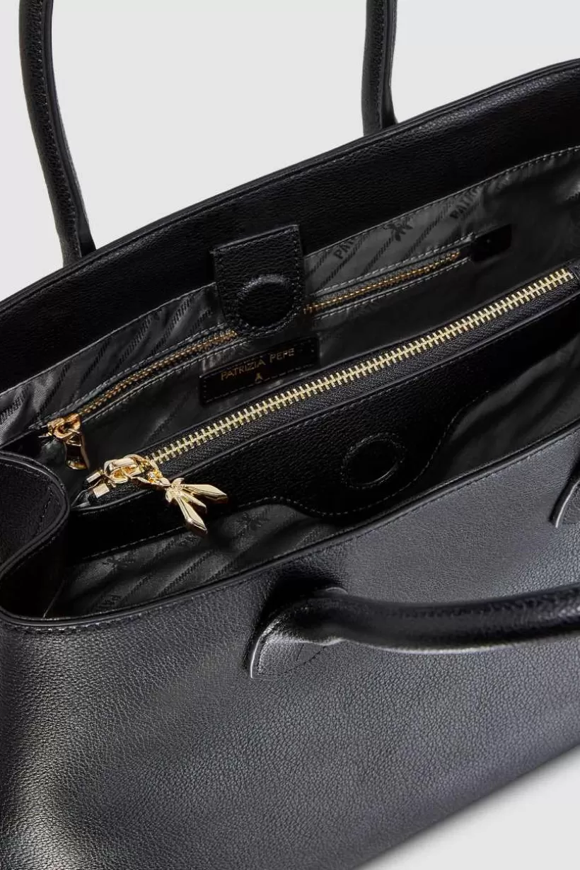 Fly Skórzana torebka typu shopper na ramię^Patrizia Pepe Hot