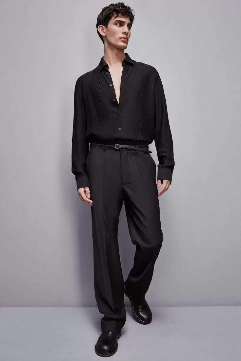 Koszula z żakardowego wiskozowego diagonalu^Patrizia Pepe Discount