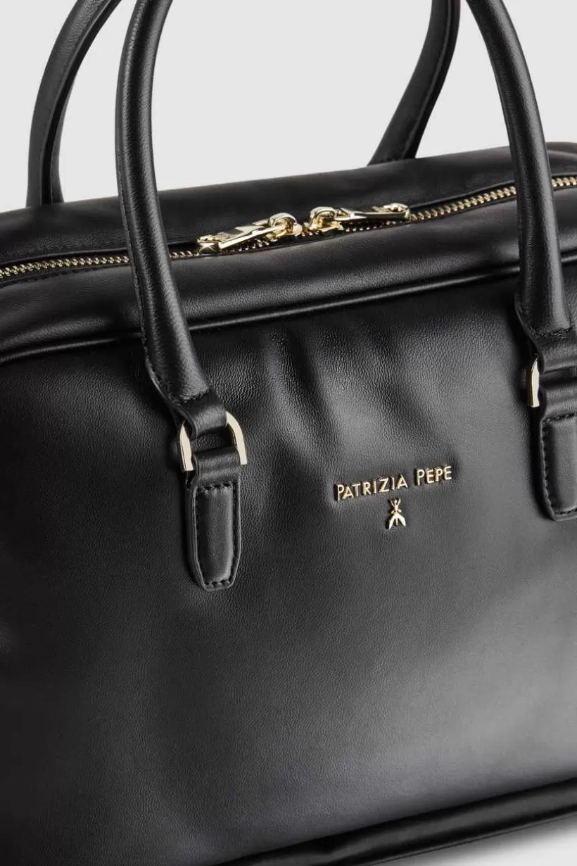 Skórzana torba na ramię z zamkiem typu camera case^Patrizia Pepe Best