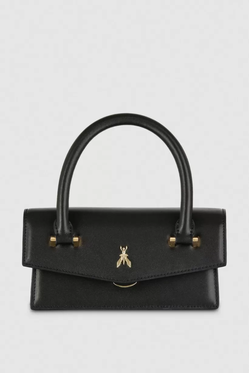 Skórzana torebka na ramię Fly Bamby ze skórzanymi uchwytami^Patrizia Pepe Shop