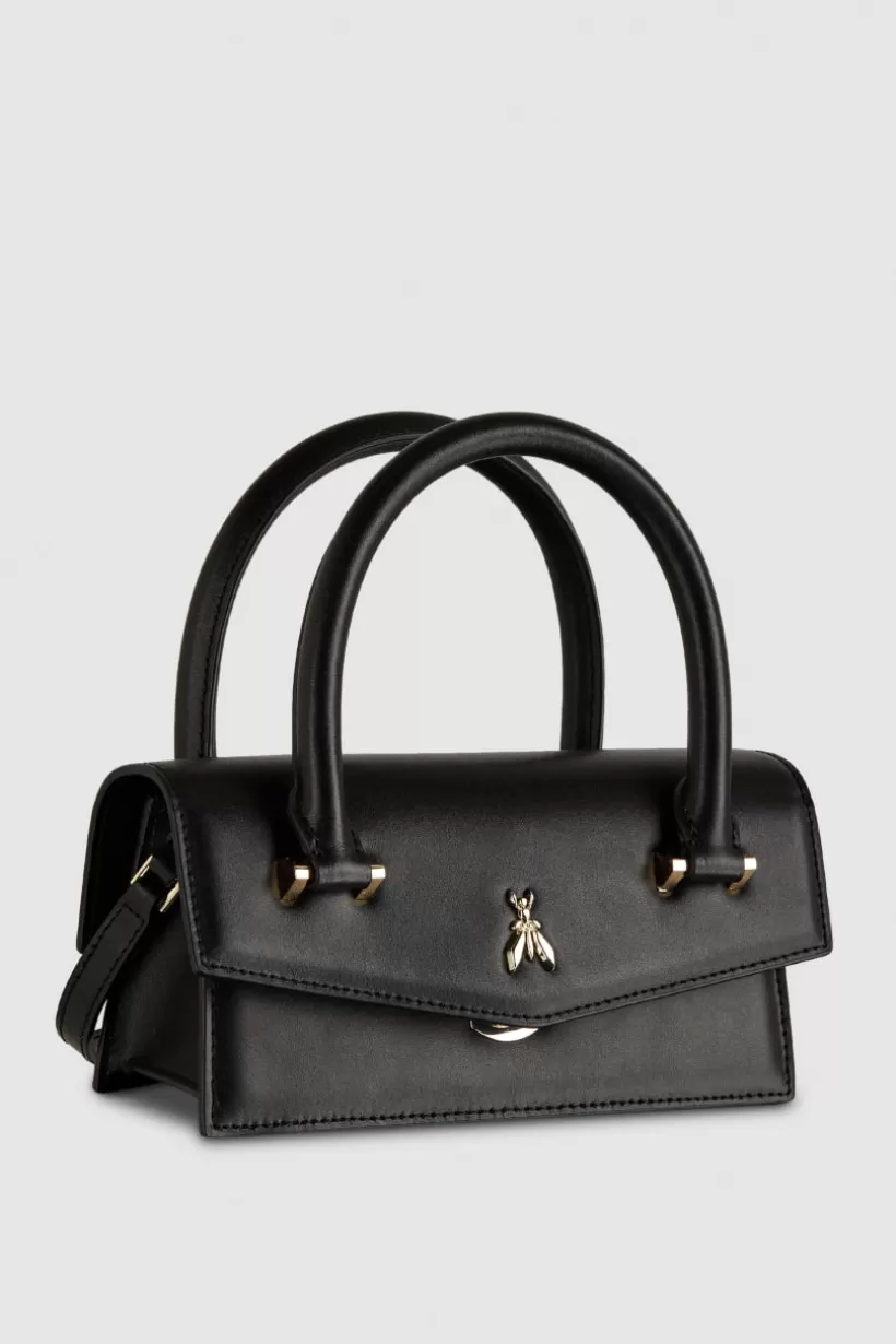 Skórzana torebka na ramię Fly Bamby ze skórzanymi uchwytami^Patrizia Pepe Shop