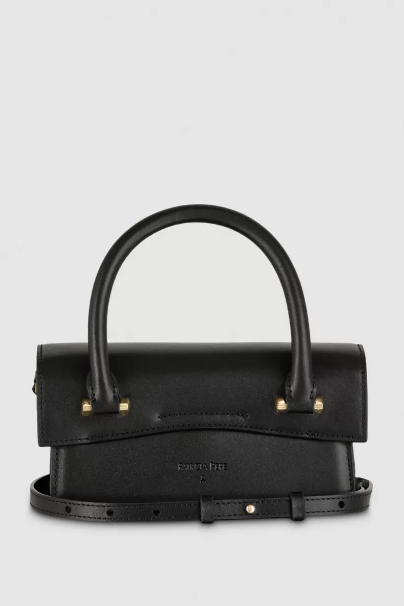 Skórzana torebka na ramię Fly Bamby ze skórzanymi uchwytami^Patrizia Pepe Shop