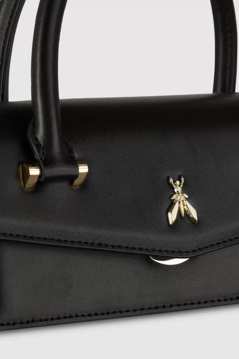 Skórzana torebka na ramię Fly Bamby ze skórzanymi uchwytami^Patrizia Pepe Shop