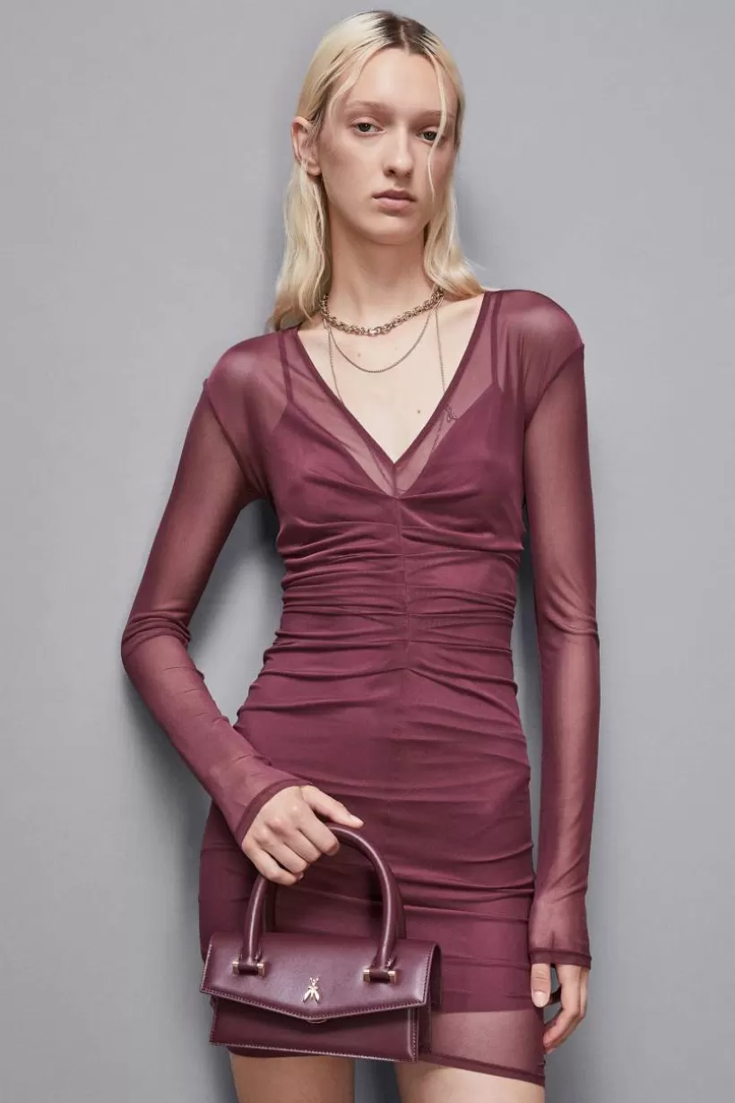 Skórzana torebka na ramię Fly Bamby ze skórzanymi uchwytami^Patrizia Pepe Sale