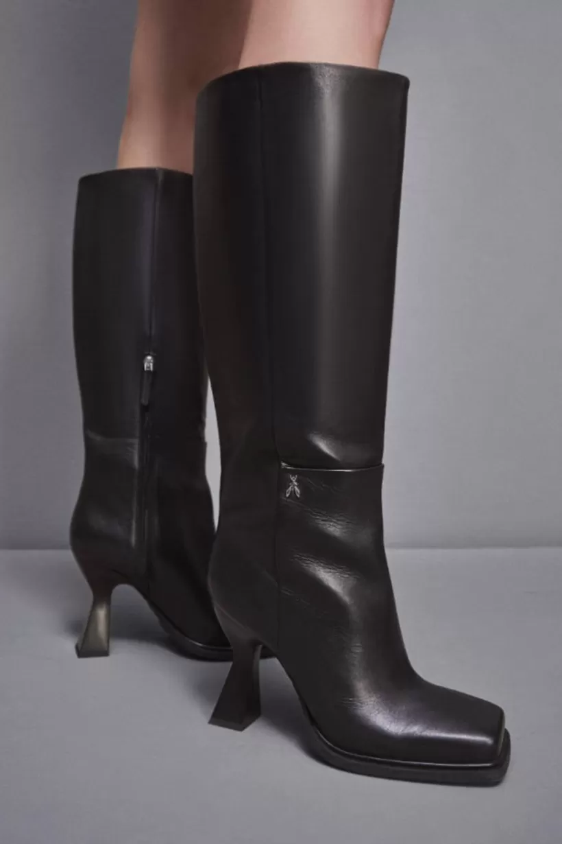 Skórzane kozaki chunky na obcasie Astral^Patrizia Pepe Outlet