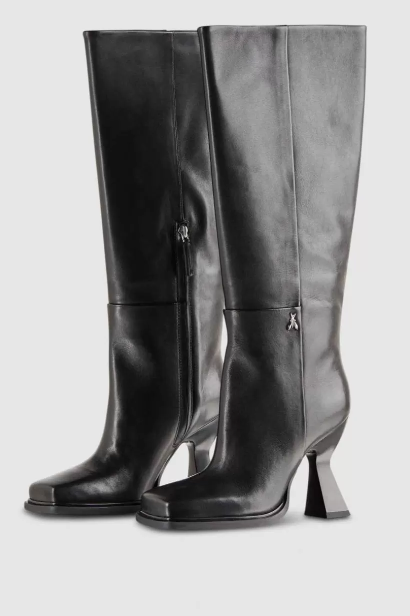 Skórzane kozaki chunky na obcasie Astral^Patrizia Pepe Outlet