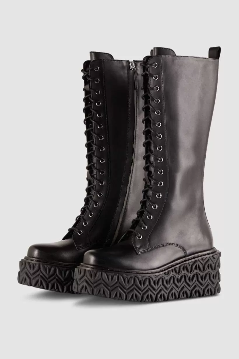 Skórzane trzewiki z zamkiem z boku^Patrizia Pepe Shop