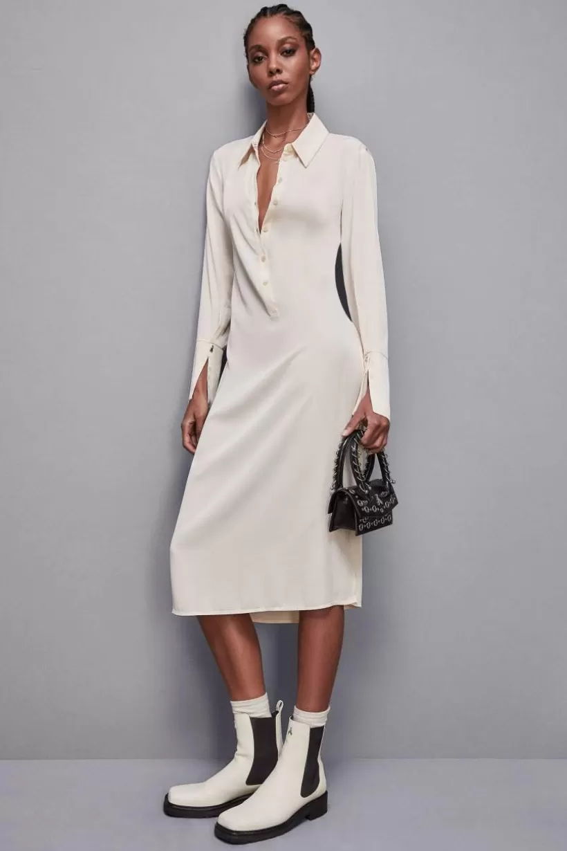 Sukienka z diagonalu z szarfą Essential^Patrizia Pepe Online