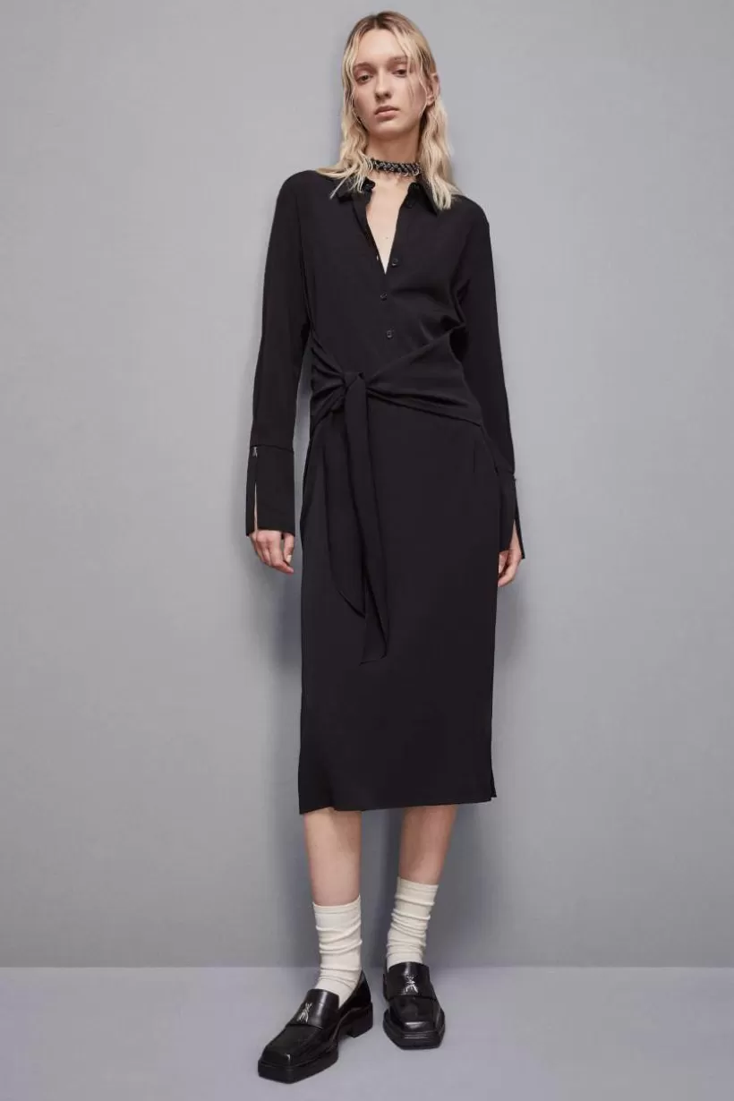 Sukienka z diagonalu z szarfą Essential^Patrizia Pepe Cheap