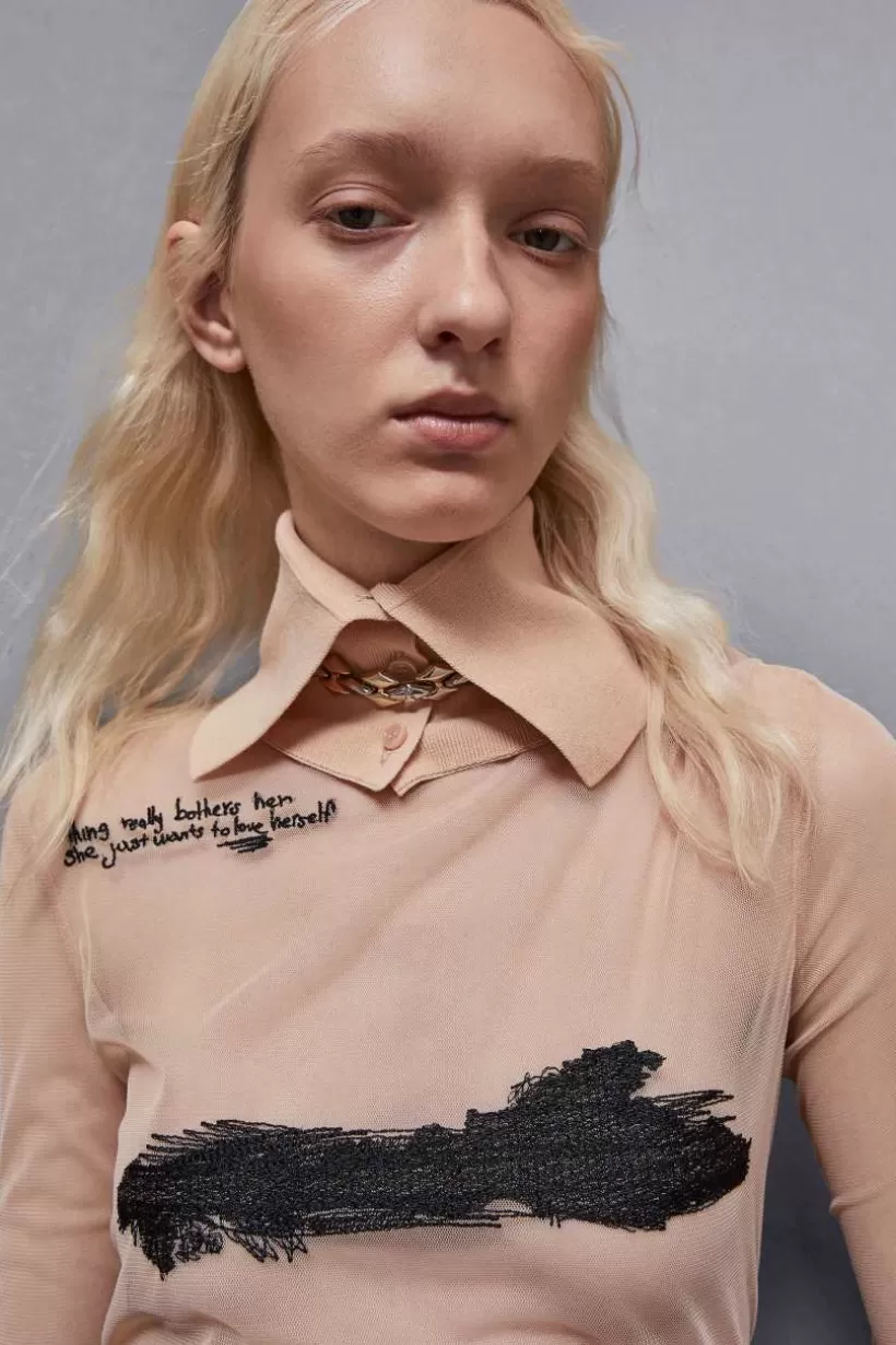 Sukienka z haftem z tiulu^Patrizia Pepe Shop