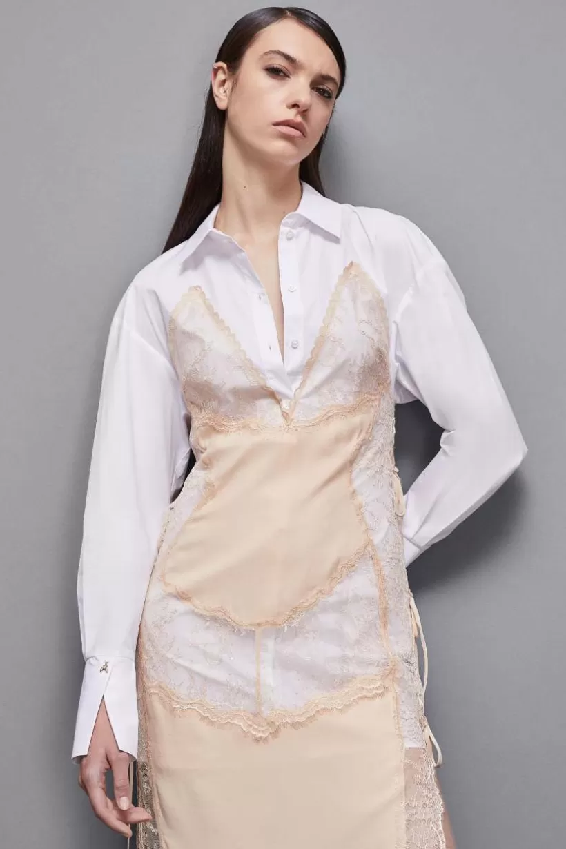 Szmizjerka z satyny wiskozowej^Patrizia Pepe Fashion