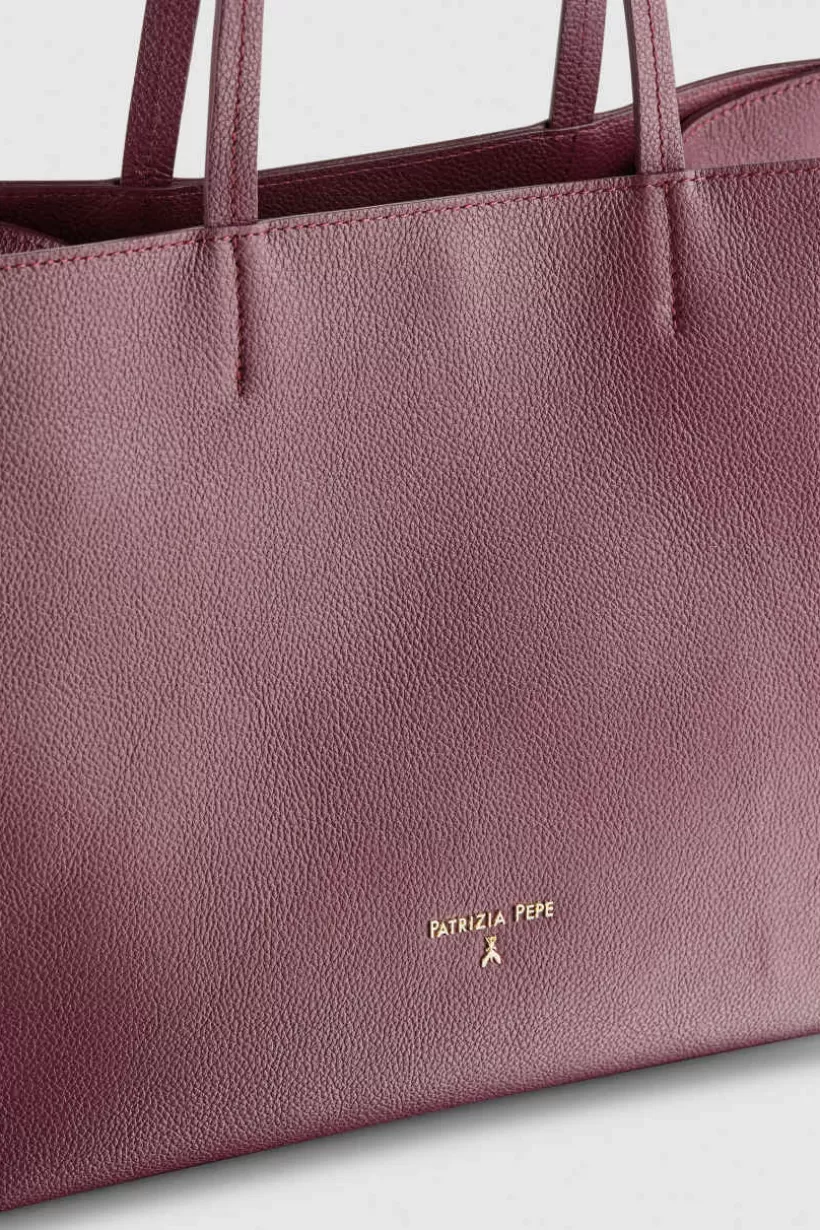 Torba typu shopper z międlonej skóry^Patrizia Pepe Store