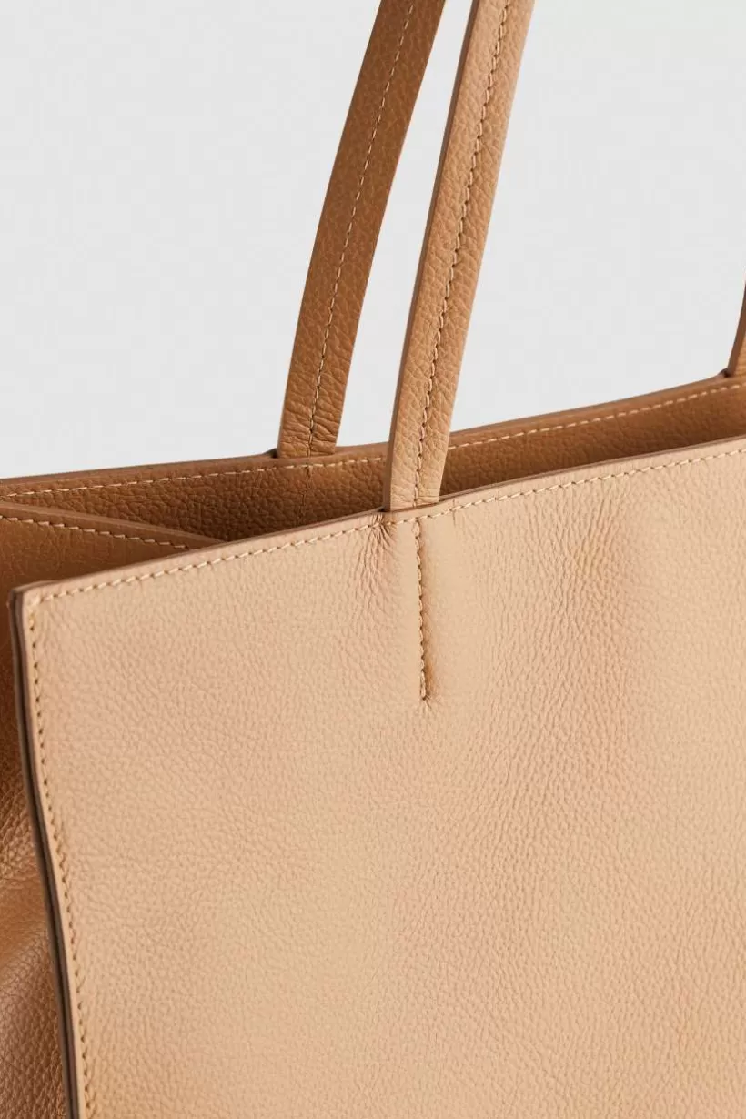 Torba typu shopper z międlonej skóry^Patrizia Pepe New