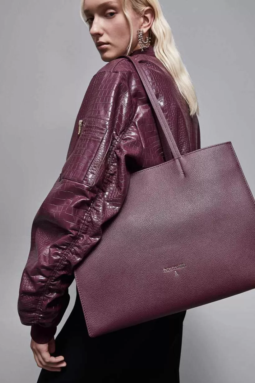 Torba typu shopper z międlonej skóry^Patrizia Pepe Store