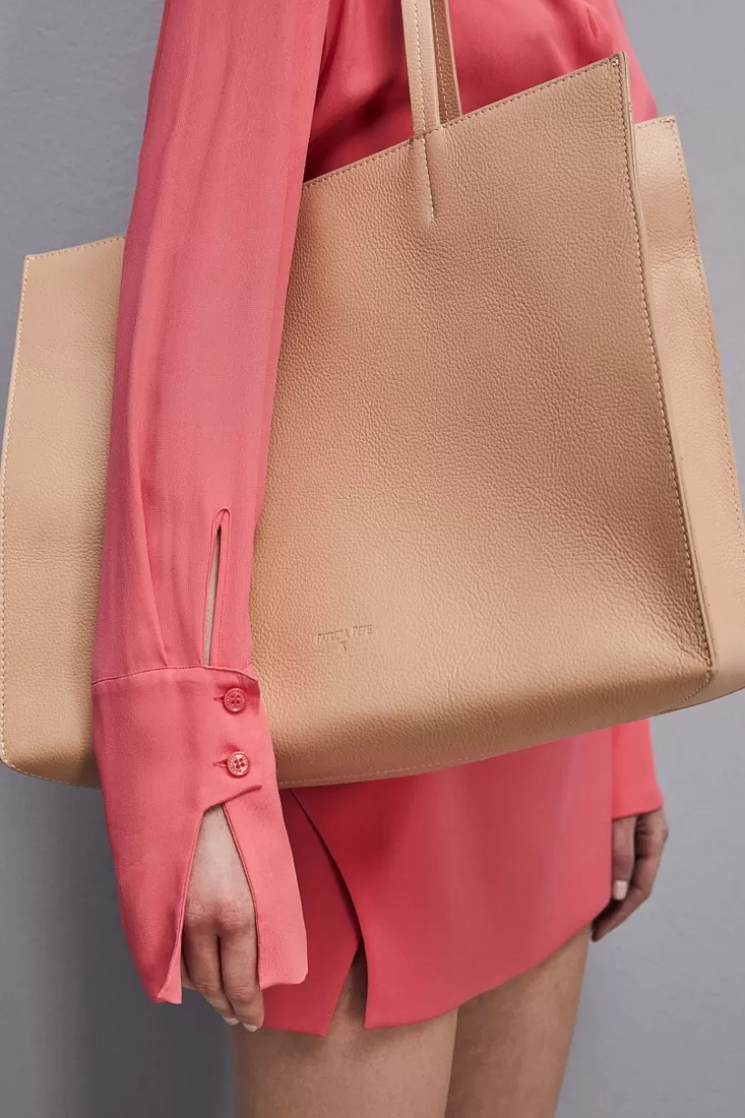 Torba typu shopper z międlonej skóry^Patrizia Pepe New