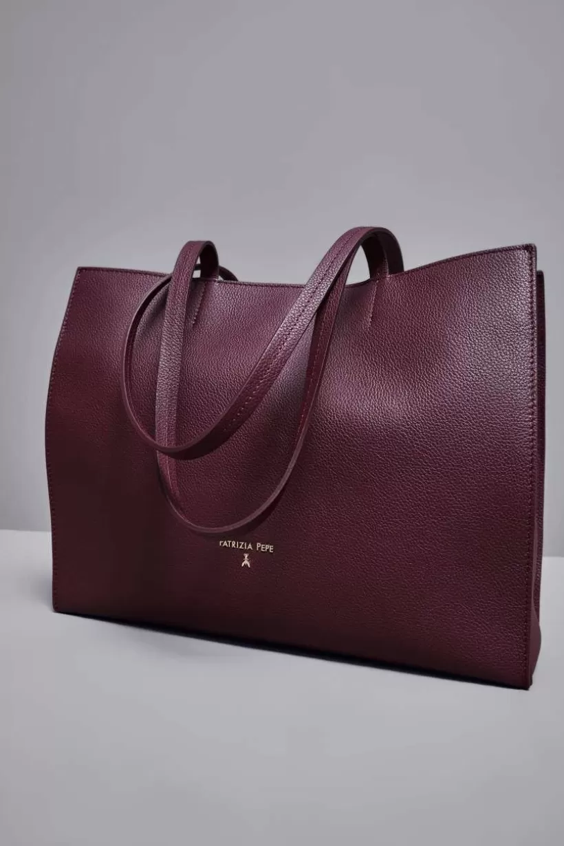 Torba typu shopper z międlonej skóry^Patrizia Pepe Store