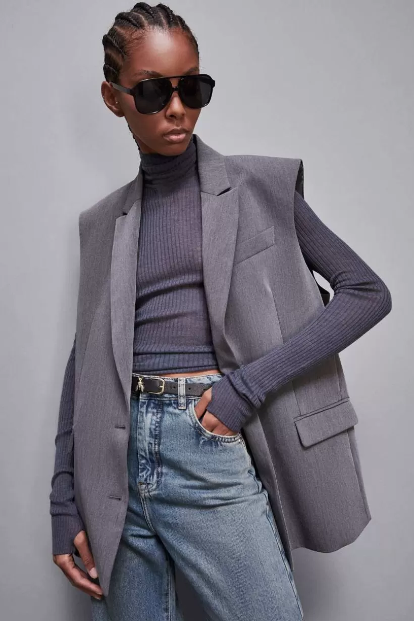 weniana_bluzka_slim_fit_essential_3-1.webp Wełniana bluzka slim fit Essential^Patrizia Pepe Outlet