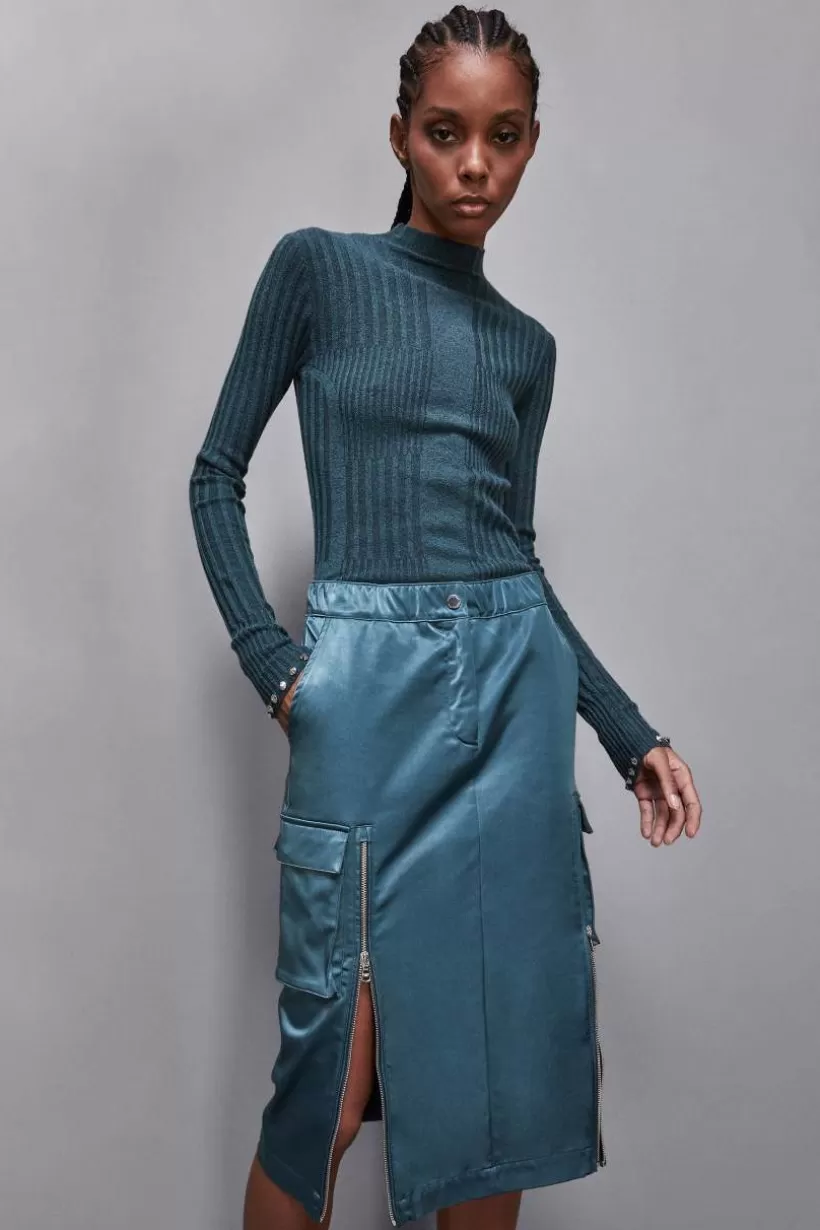 Wiskozowa prążkowana bluzka Essential^Patrizia Pepe Cheap