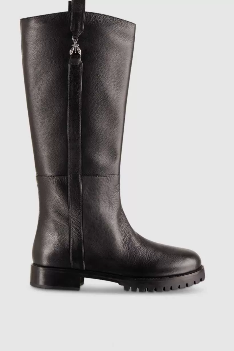 Wysokie buty ze skóry nappa zapinane na zamek^Patrizia Pepe Sale