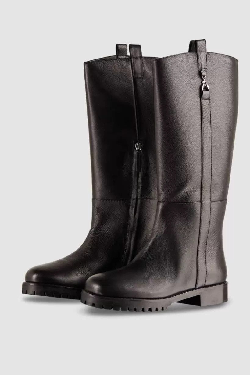 Wysokie buty ze skóry nappa zapinane na zamek^Patrizia Pepe Sale